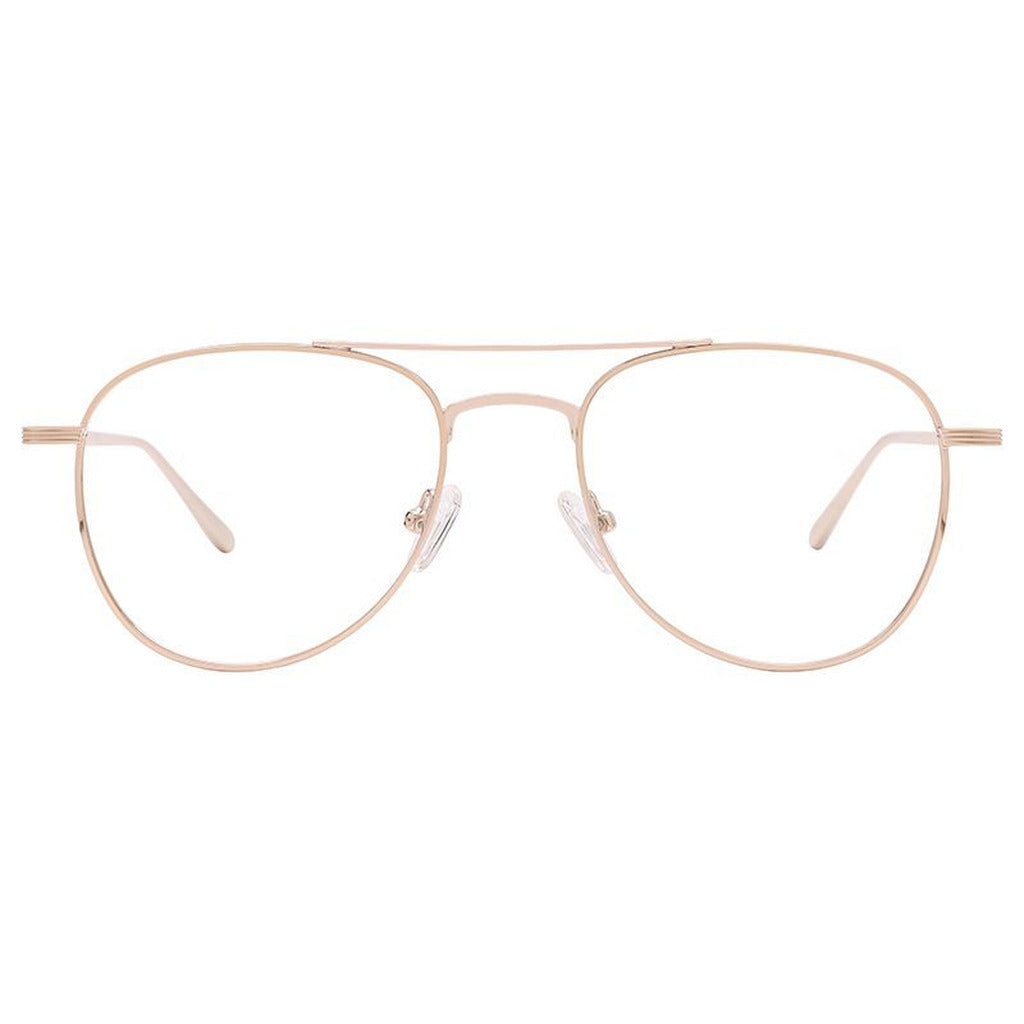 Dean Round Metal Frame in Shiny Light Gold – front view – optical frame | Urban Cart Ghana