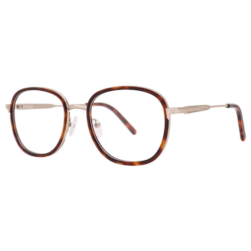Caleb Round Metal Frame in Matte Light Gold – side view – optical frame | Urban Cart Ghana