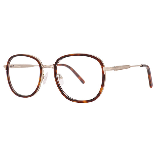 Caleb Round Metal Frame in Matte Light Gold – side view – optical frame | Urban Cart Ghana