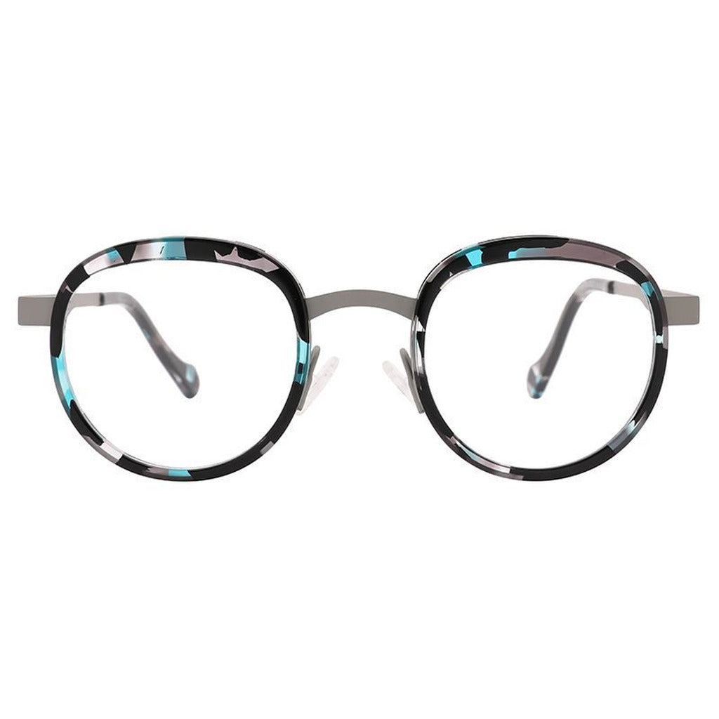 Beck Round Metal Frame in Matte Grey – front view – optical frame | Urban Cart Ghana