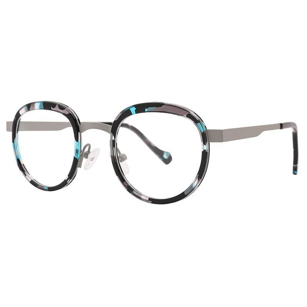 Beck Round Metal Frame in Matte Grey – side view – optical frame | Urban Cart Ghana