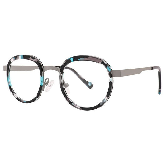 Beck Round Metal Frame in Matte Grey – side view – optical frame | Urban Cart Ghana