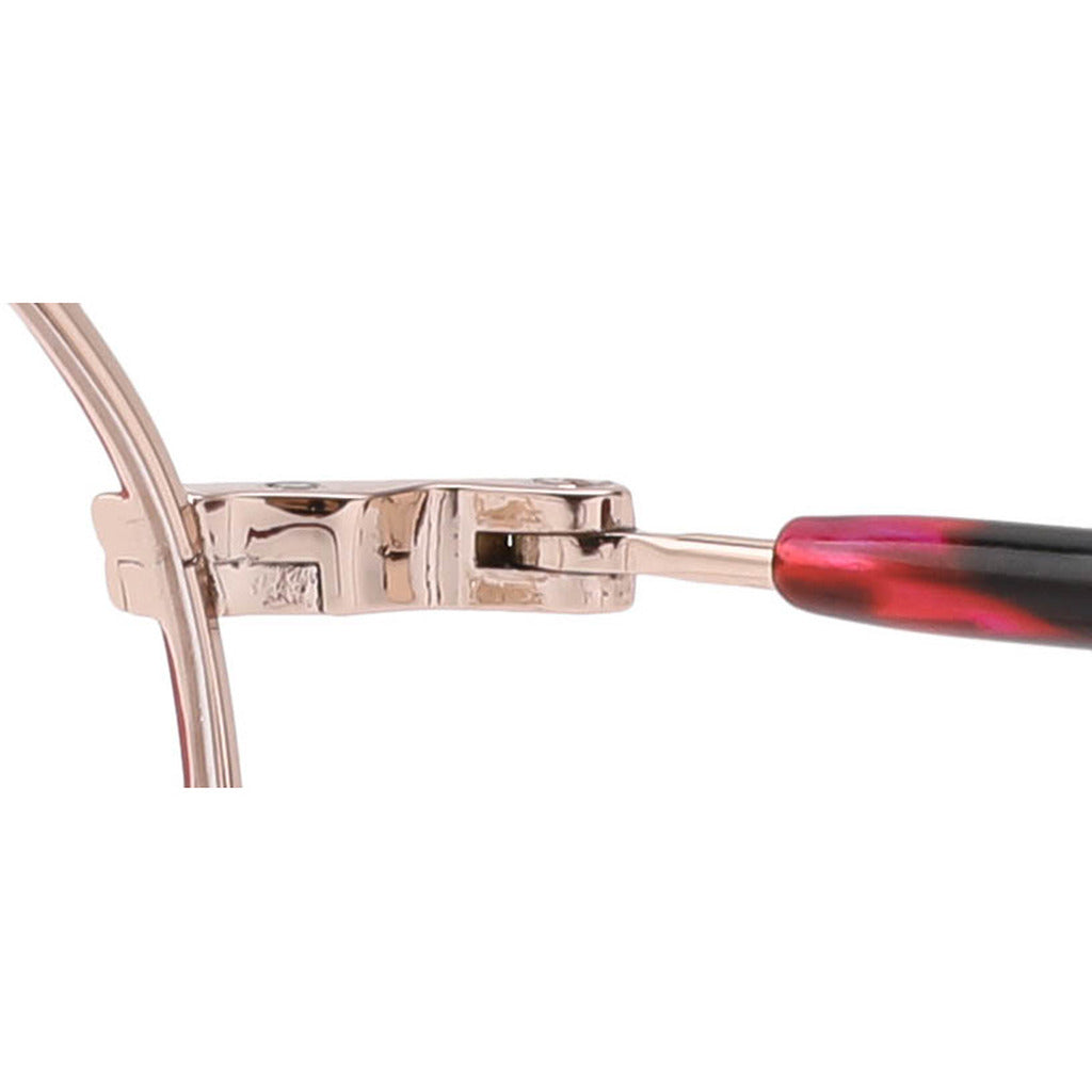 Paige Round Metal Frame in Matte Black / Shiny Light Brown – temple detail – optical frame | Urban Cart Ghana