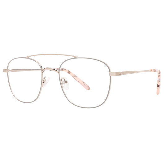 Rosa Geometric Metal Frame in Shiny Silver / Shiny Grey White – side view – optical frame | Urban Cart Ghana