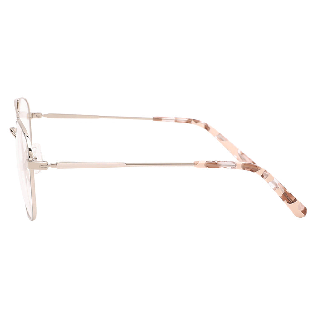 Rosa Geometric Metal Frame in Shiny Silver / Shiny Grey White – temple detail – optical frame | Urban Cart Ghana