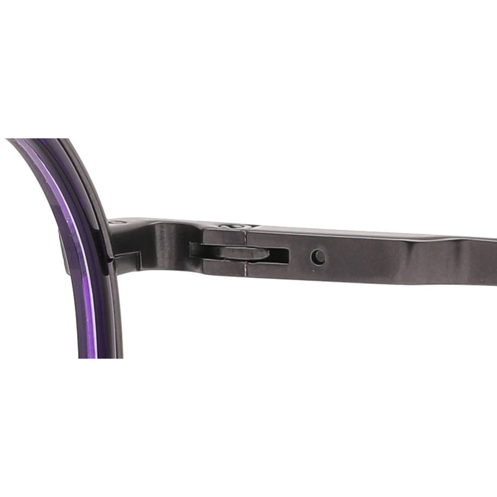 Rhea Round Metal Frame in Matte Brown / Green Crystal – hinge detail – optical frame | Urban Cart Ghana