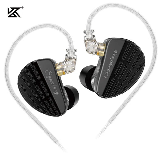 KZ Symphony Hybrid  Self-developed Planar Driver 6mm Highsets-performance Dynamic Driver Earphones HIFI DJ Gaming Headsets