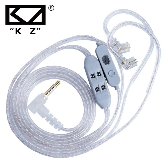 KZ T8 Upgrade Cable 8-Gear Electronic Tuning Silver-Plated Upgrade Cables