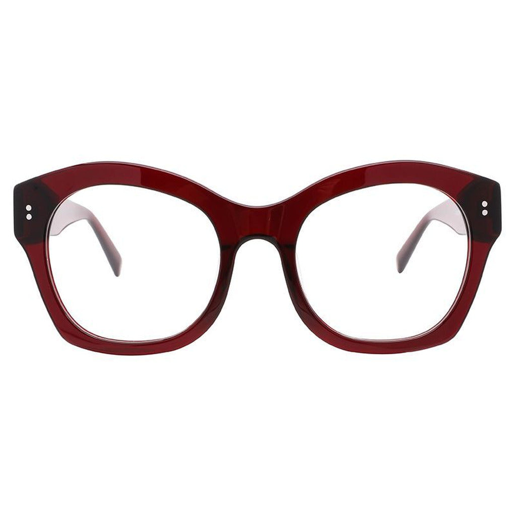 Zara Rectangle Acetate Frame in Wine Crystal – front view – optical frame | Urban Cart Ghana