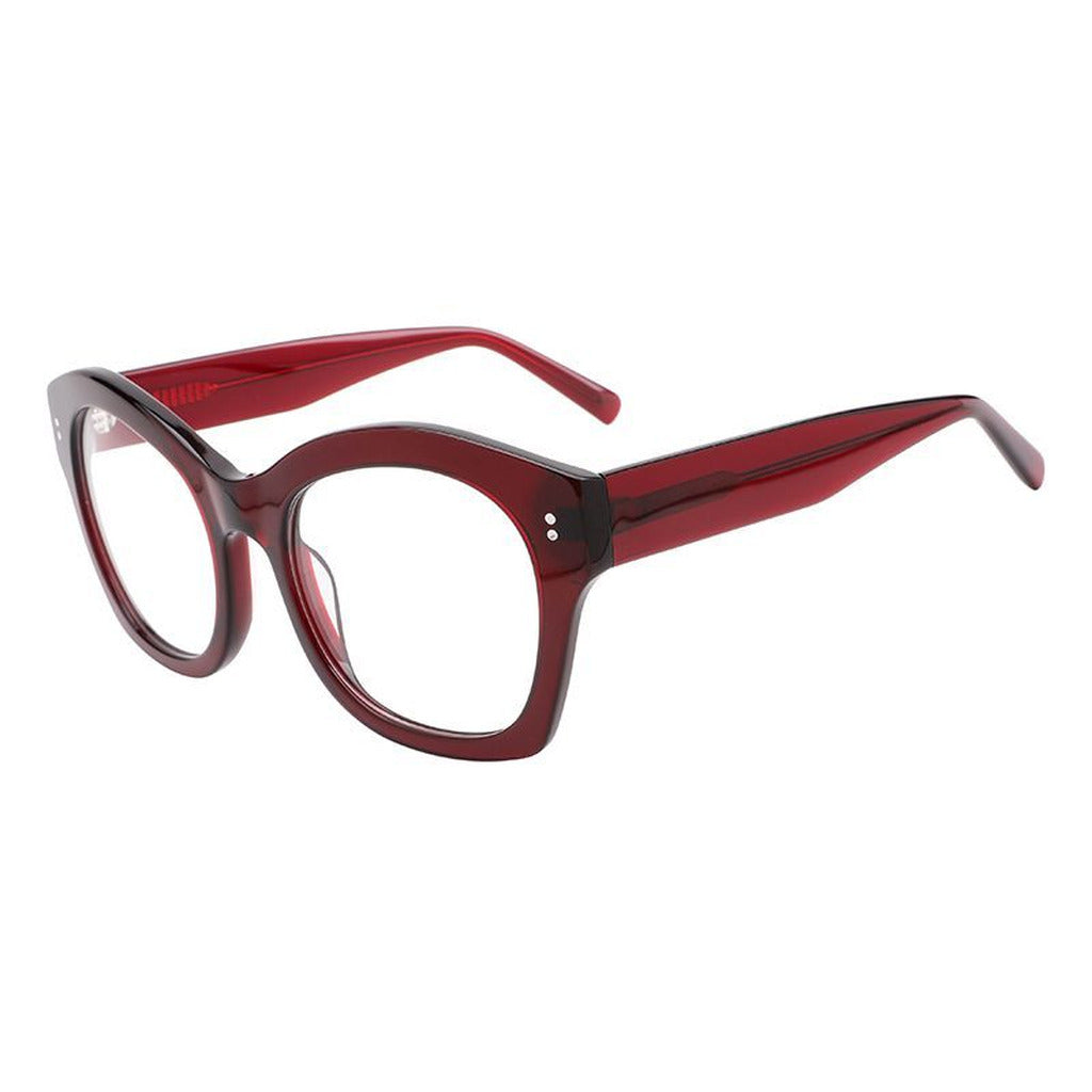 Zara Rectangle Acetate Frame in Wine Crystal – side view – optical frame | Urban Cart Ghana