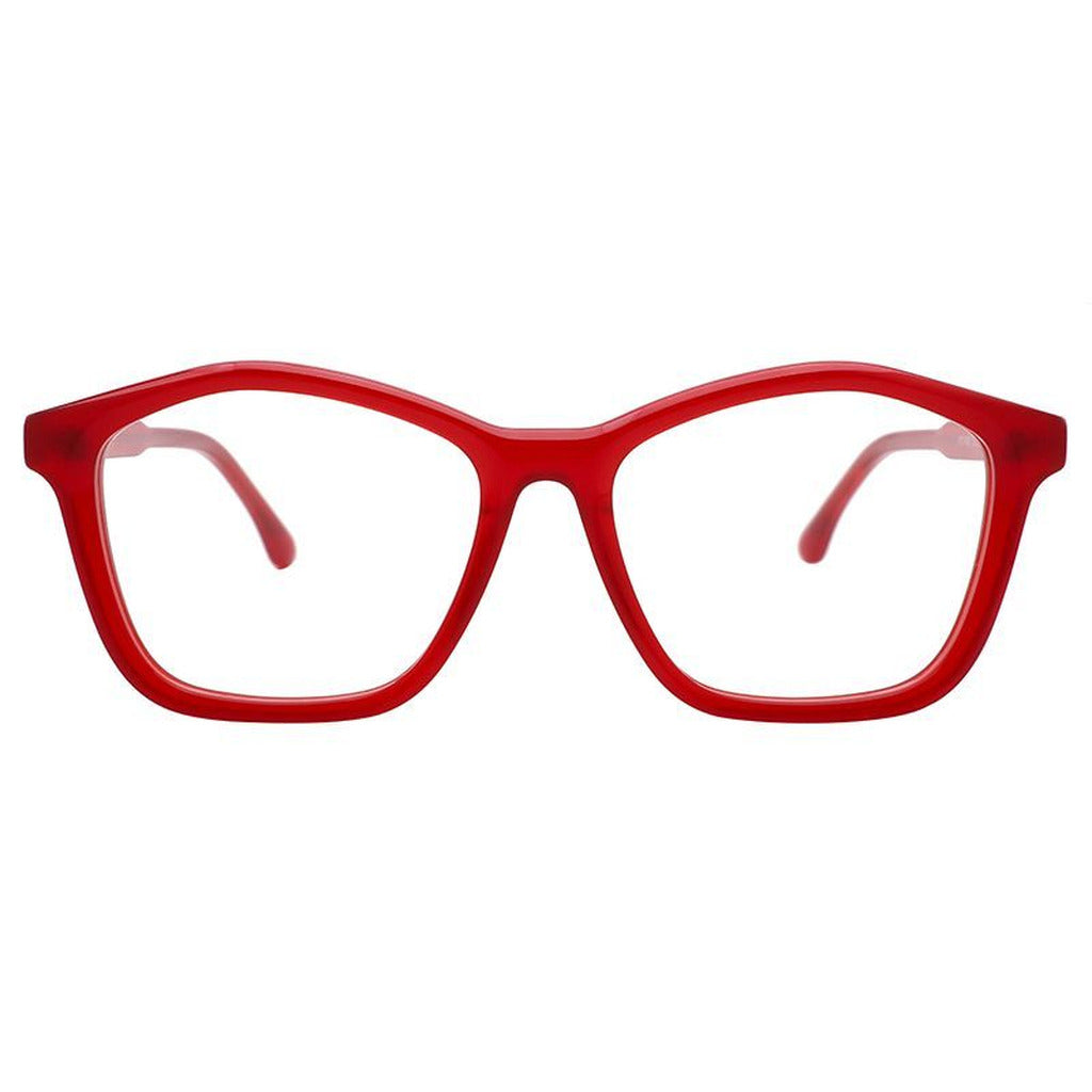 Jenna Rectangle Acetate Frame in Red – front view – optical frame | Urban Cart Ghana