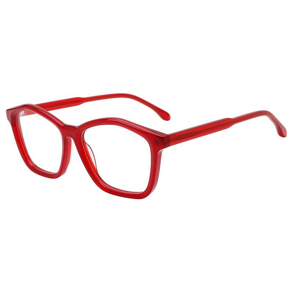Jenna Rectangle Acetate Frame in Red – side view – optical frame | Urban Cart Ghana