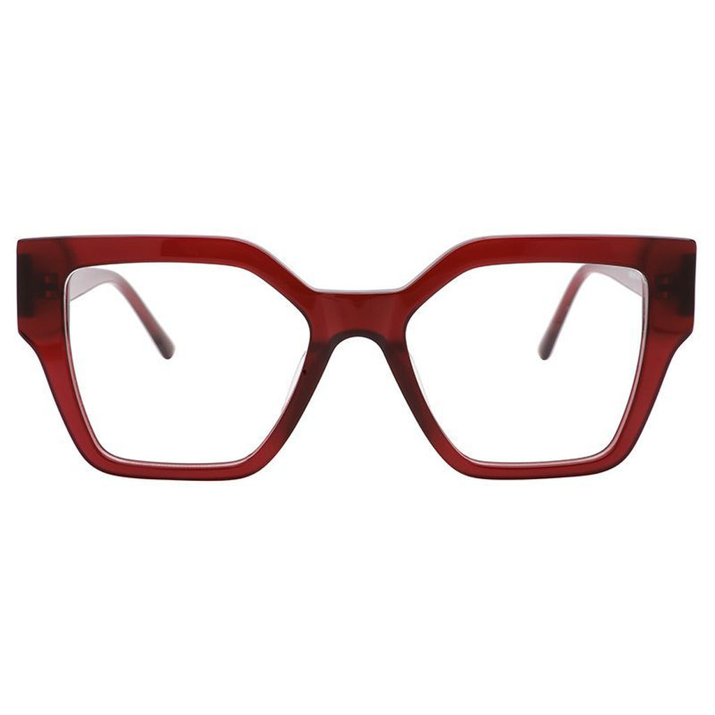 Callie Rectangle Acetate Frame in Wine – front view – optical frame | Urban Cart Ghana