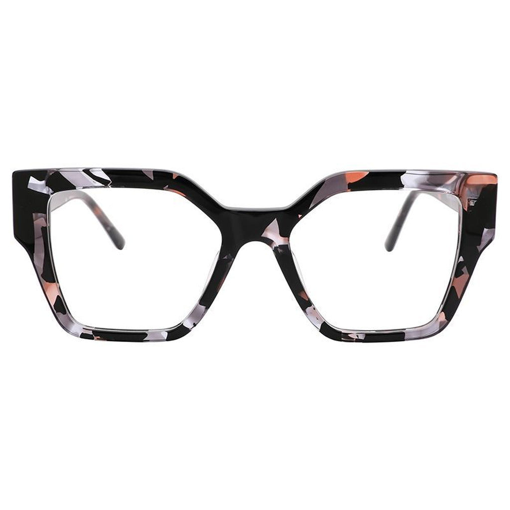 Callie Rectangle Acetate Frame in Grey Tortoise – front view – optical frame | Urban Cart Ghana