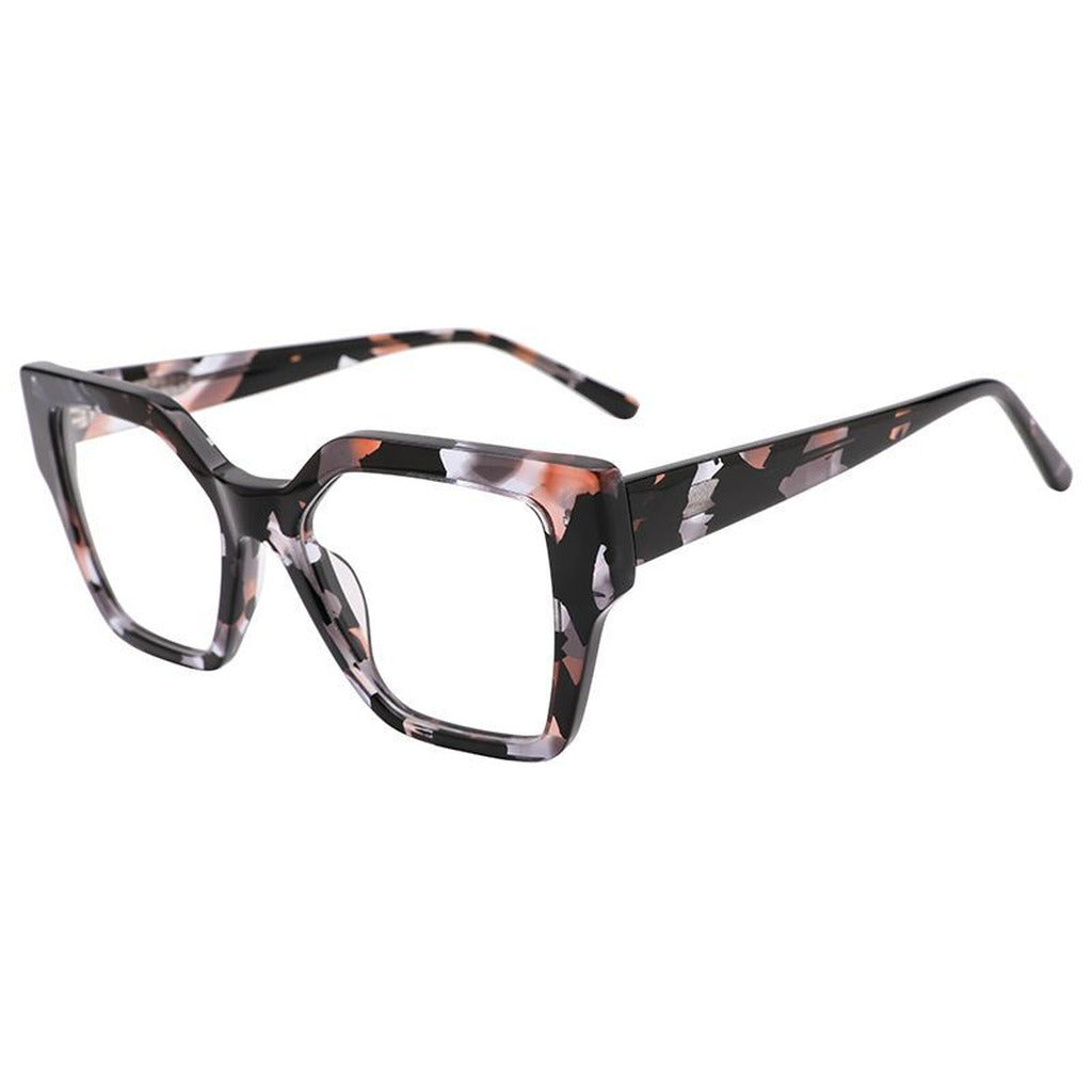 Callie Rectangle Acetate Frame in Grey Tortoise – side view – optical frame | Urban Cart Ghana