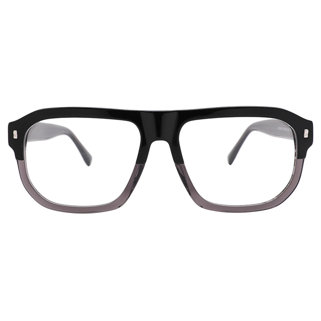 Jonah Rectangle Acetate Frame in Black / Grey – front view – optical frame | Urban Cart Ghana