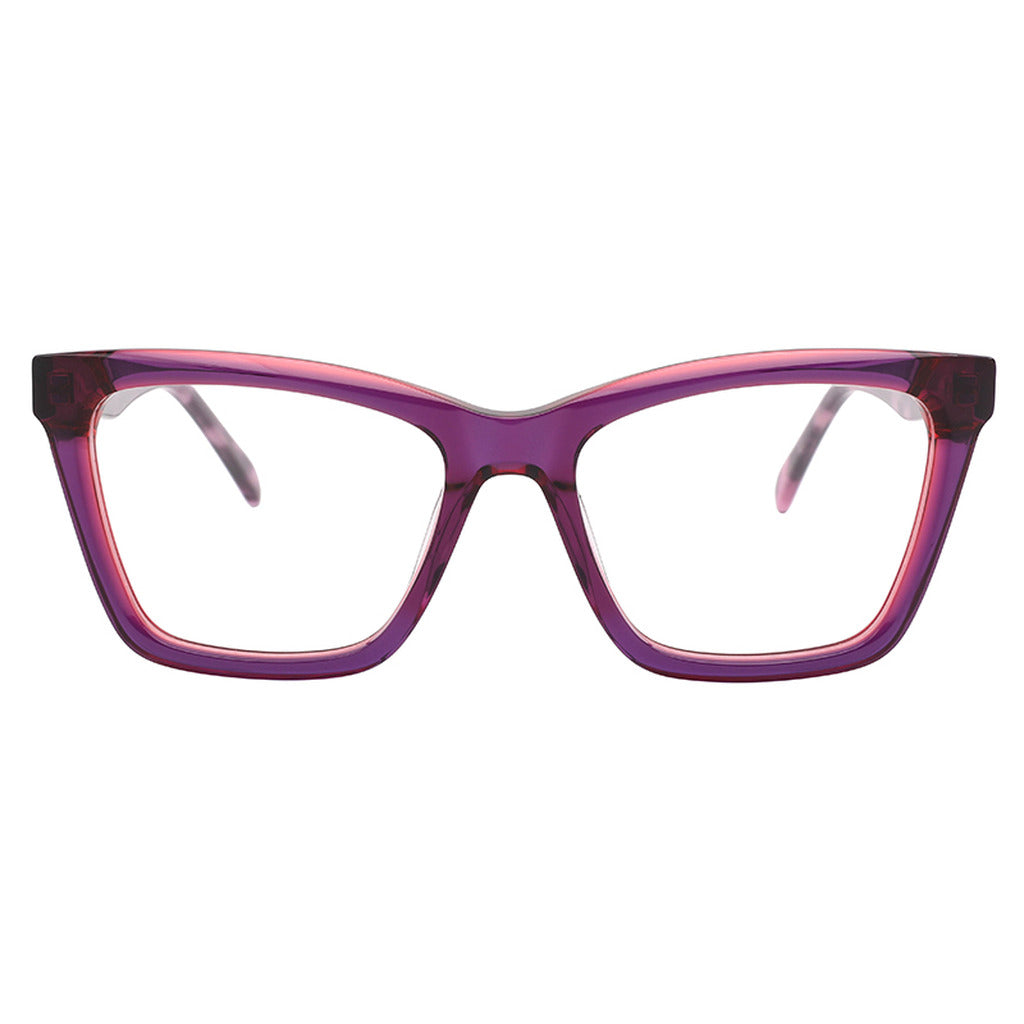 Livia Rectangle Acetate Frame in Navy / Rose – front view – optical frame | Urban Cart Ghana