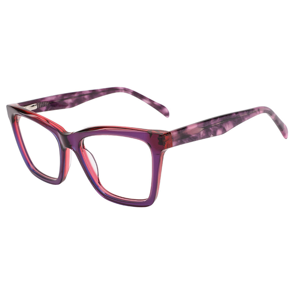 Livia Rectangle Acetate Frame in Navy / Rose – side view – optical frame | Urban Cart Ghana