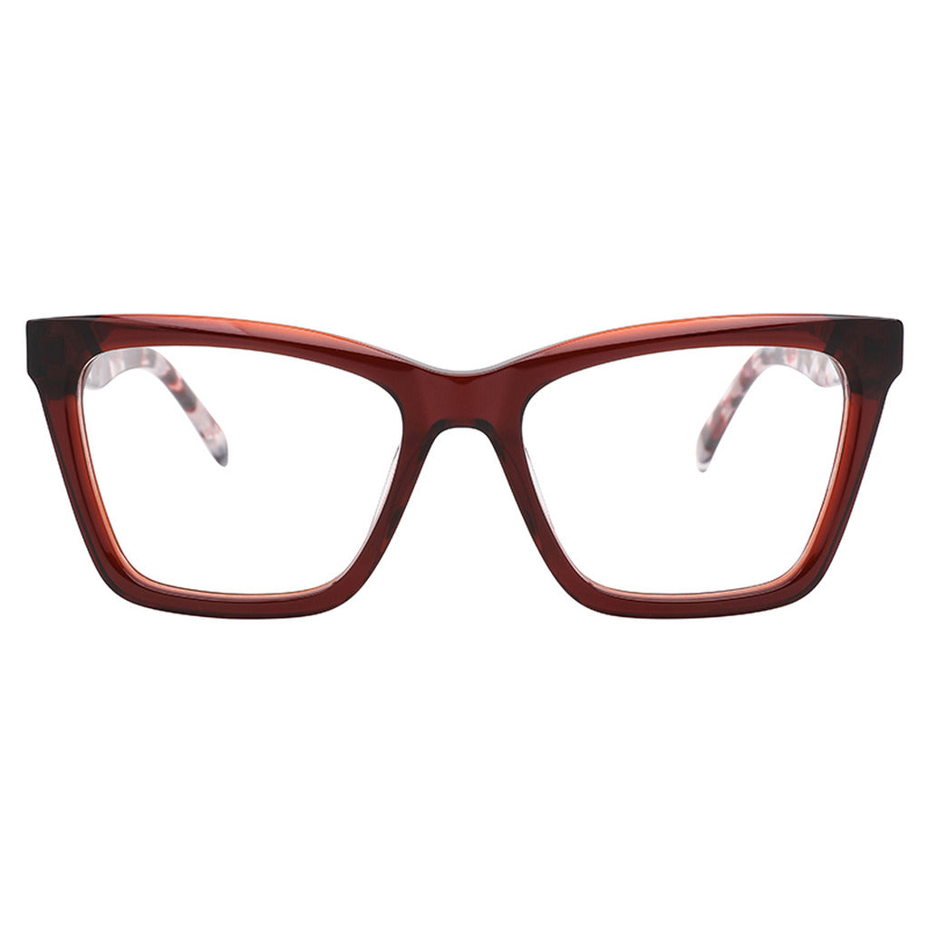 Livia Rectangle Acetate Frame in Violet / Orange – front view – optical frame | Urban Cart Ghana