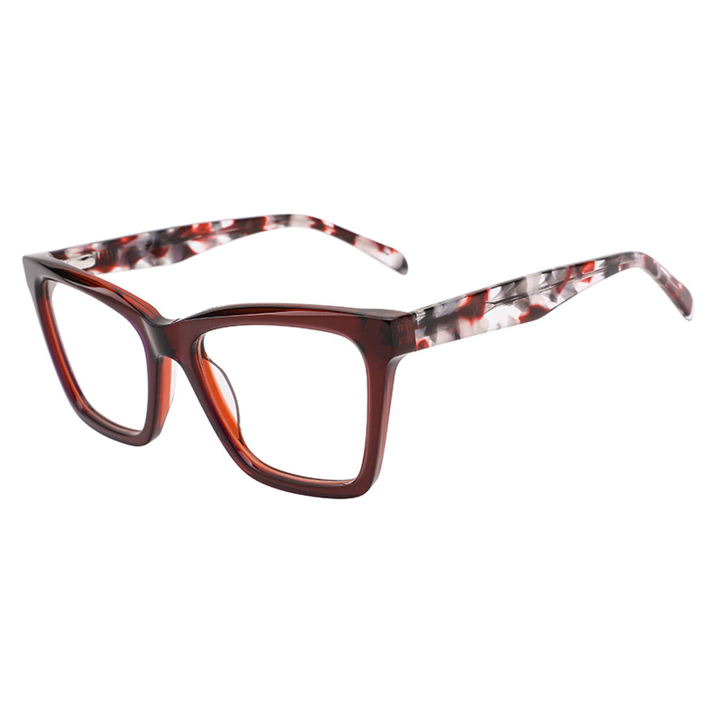 Livia Rectangle Acetate Frame in Violet / Orange – side view – optical frame | Urban Cart Ghana