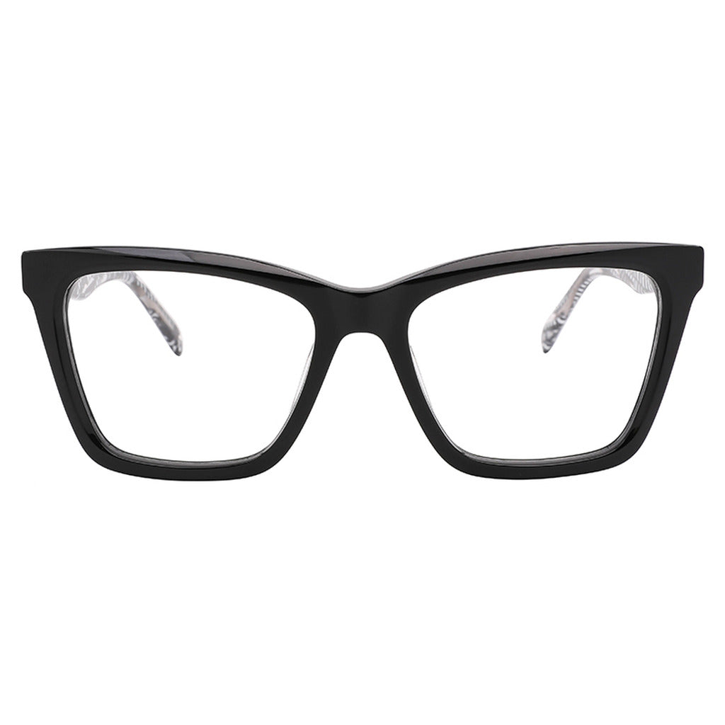 Livia Rectangle Acetate Frame in Black – front view – optical frame | Urban Cart Ghana