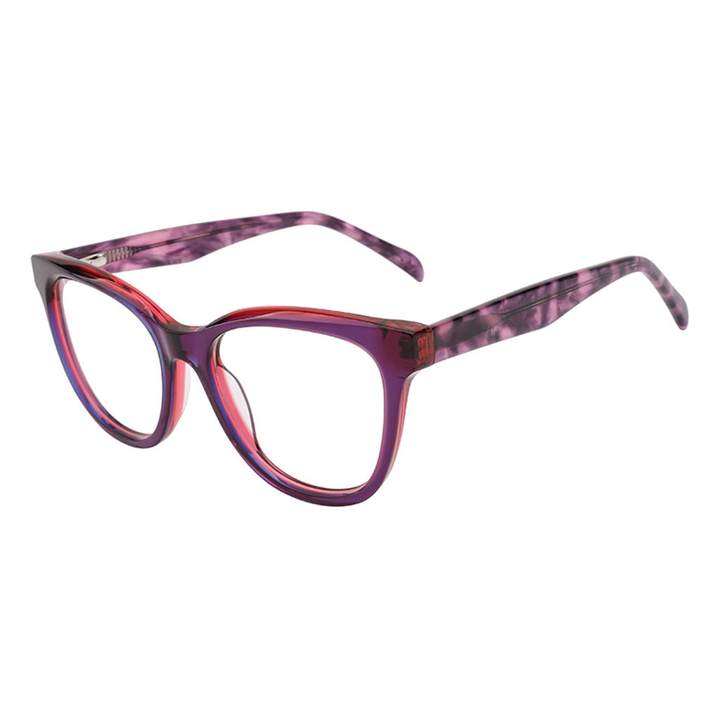 Thea Round Acetate Frame in Navy / Rose – side view – optical frame | Urban Cart Ghana