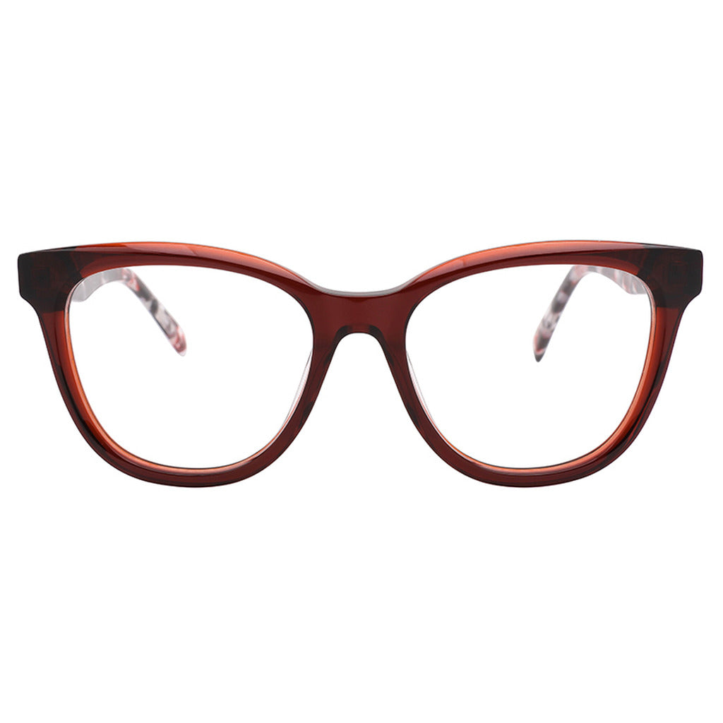 Thea Round Acetate Frame in Violet / Orange – front view – optical frame | Urban Cart Ghana