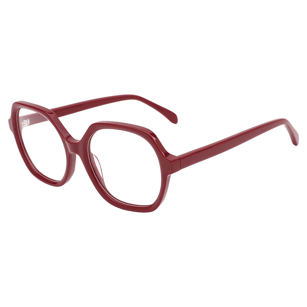 Juno Round Acetate Frame in Wine – side view – optical frame | Urban Cart Ghana