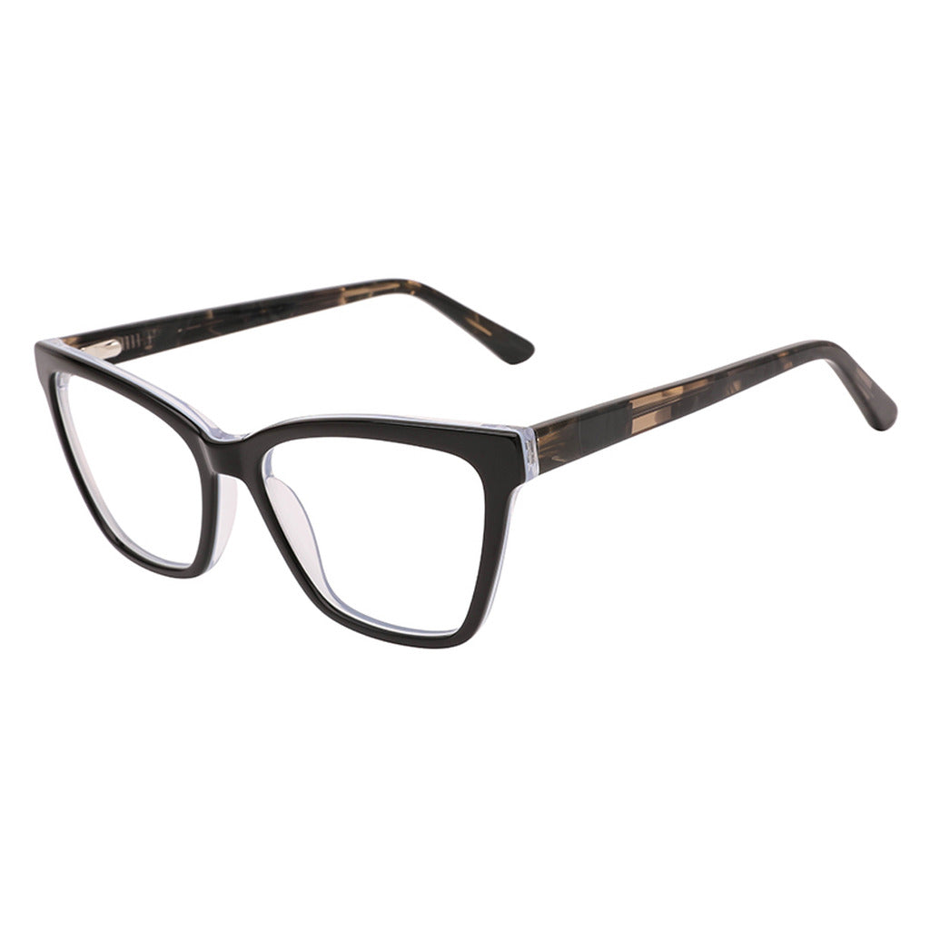 Nia Rectangle Acetate Frame in Black / Sky Blue – side view – optical frame | Urban Cart Ghana