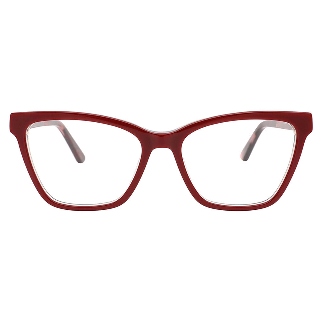 Nia Rectangle Acetate Frame in Red / Grey Blue – front view – optical frame | Urban Cart Ghana