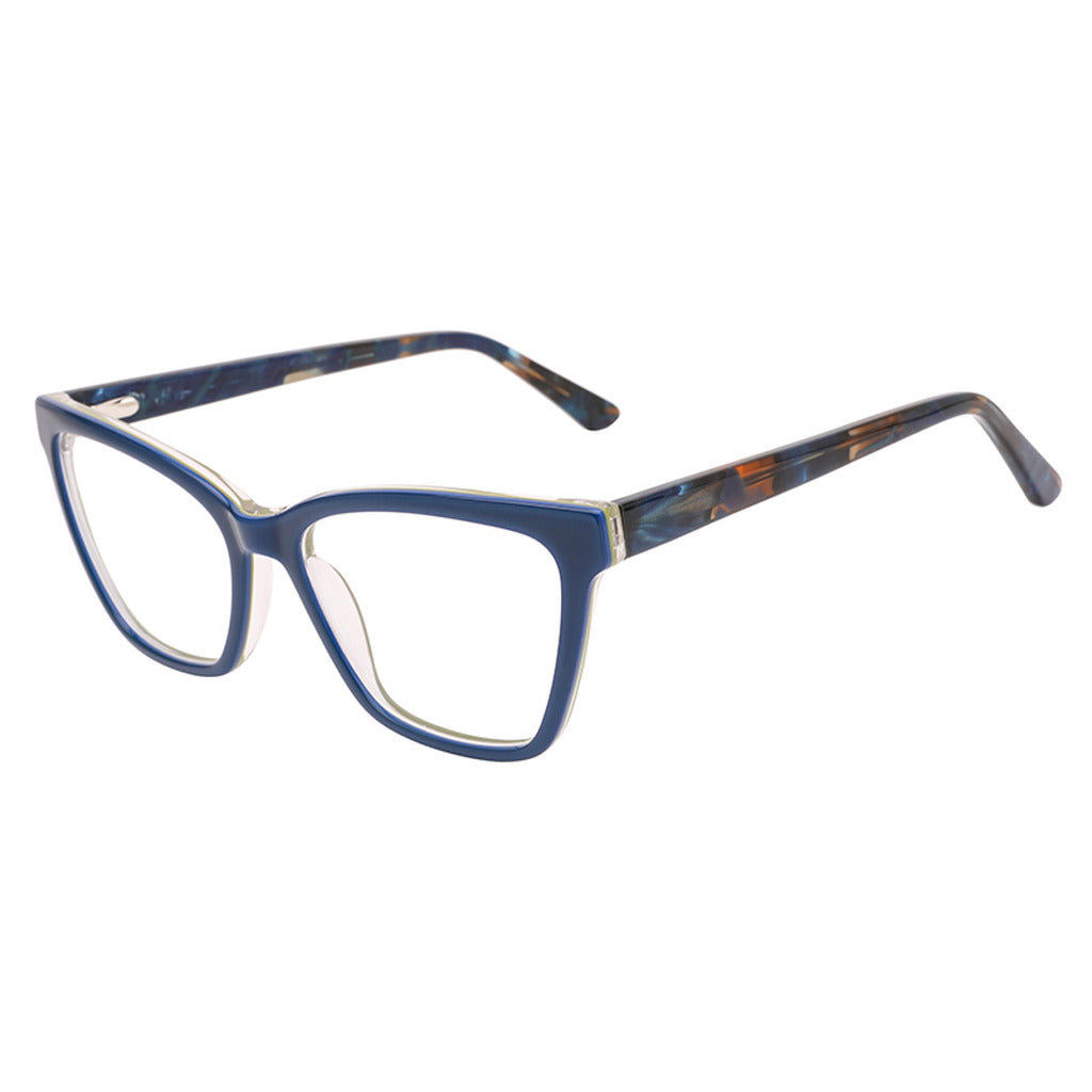 Nia Rectangle Acetate Frame in Dark Blue / Green – side view – optical frame | Urban Cart Ghana