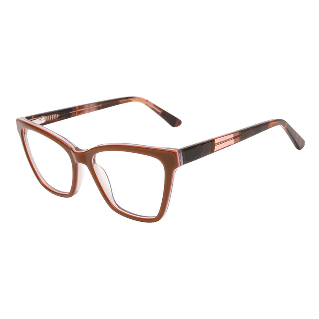 Nia Rectangle Acetate Frame in Brown / Purple – side view – optical frame | Urban Cart Ghana