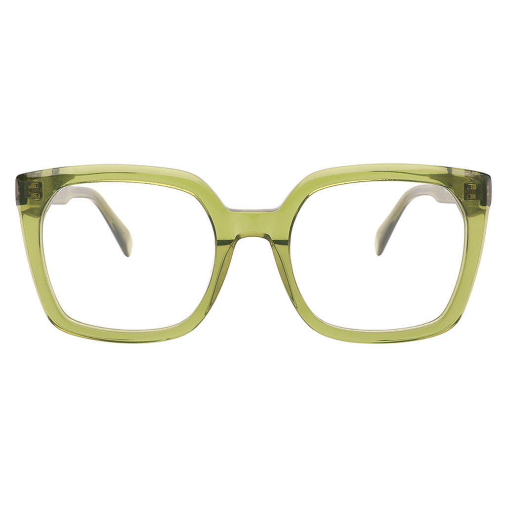 Maeve Rectangle Acetate Frame in Crystal Yellow Green – front view – optical frame | Urban Cart Ghana