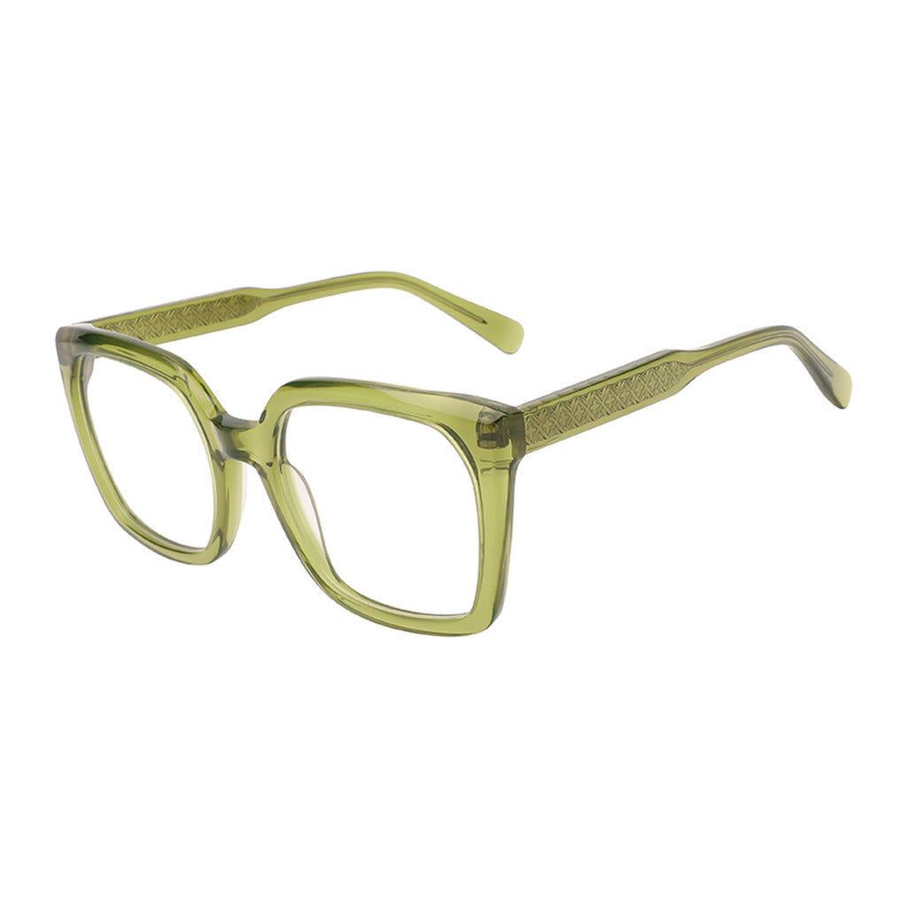 Maeve Rectangle Acetate Frame in Crystal Yellow Green – side view – optical frame | Urban Cart Ghana