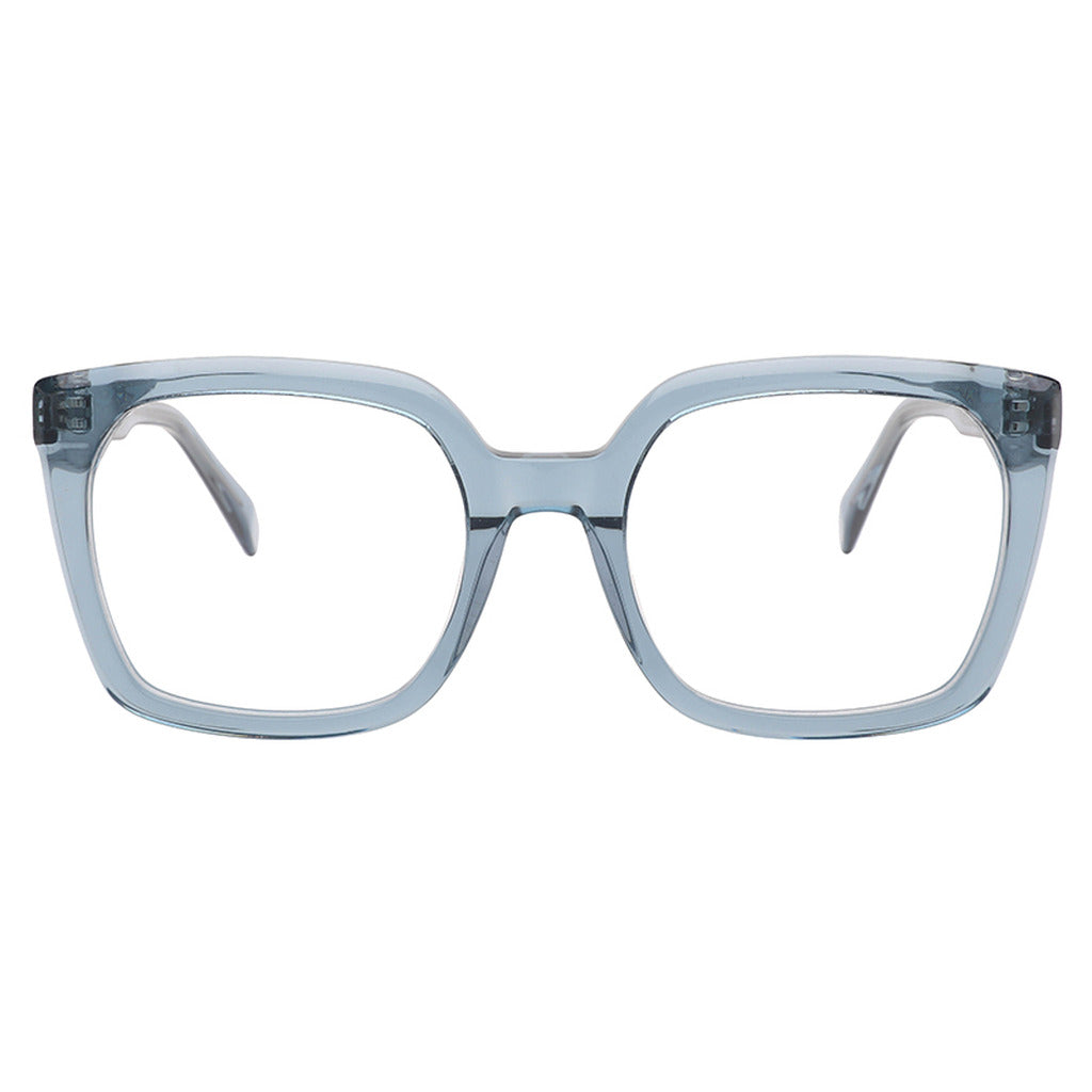 Maeve Rectangle Acetate Frame in Crystal Blue – front view – optical frame | Urban Cart Ghana