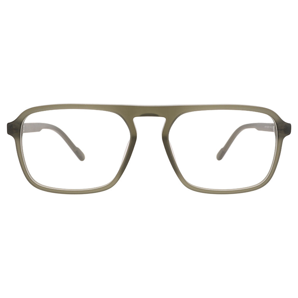 Kwame Rectangle Acetate Frame in Matte Blackish Green Crystal – front view – optical frame | Urban Cart Ghana