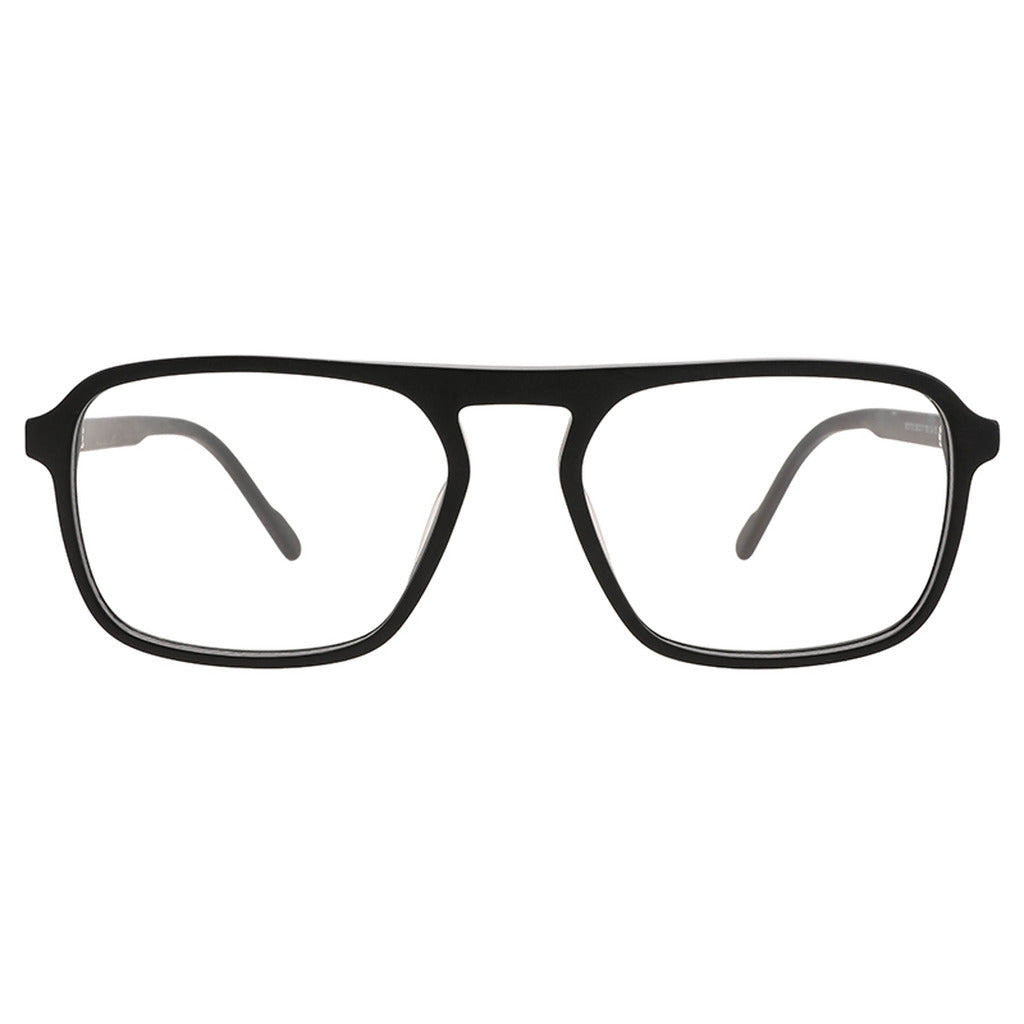 Kwame Rectangle Acetate Frame in Matte Black – front view – optical frame | Urban Cart Ghana