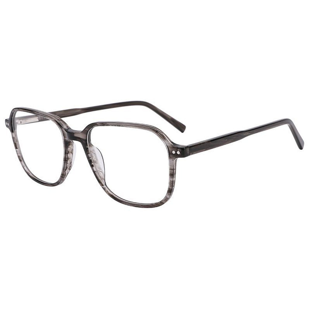 Elias Oval Acetate Frame in Grey Stripes – side view – optical frame | Urban Cart Ghana