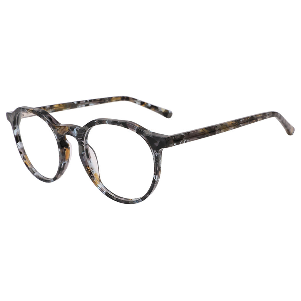 Farah Round Acetate Frame in Grey Tortoise – side view – optical frame | Urban Cart Ghana
