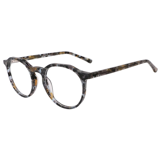 Farah Round Acetate Frame in Grey Tortoise – side view – optical frame | Urban Cart Ghana