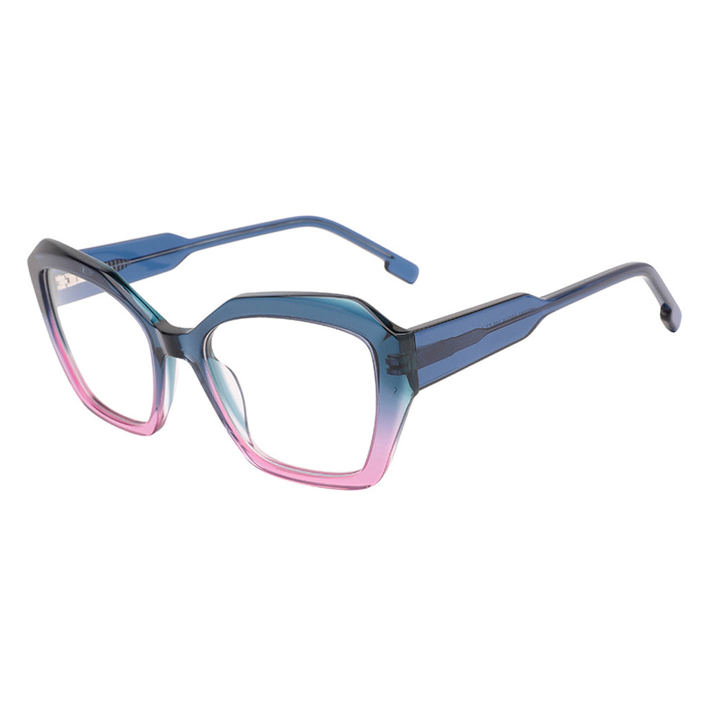 Fiona Rectangle Acetate Frame in Crystal Dark Blue / Gradient Dark Purple – side view – optical frame | Urban Cart Ghana