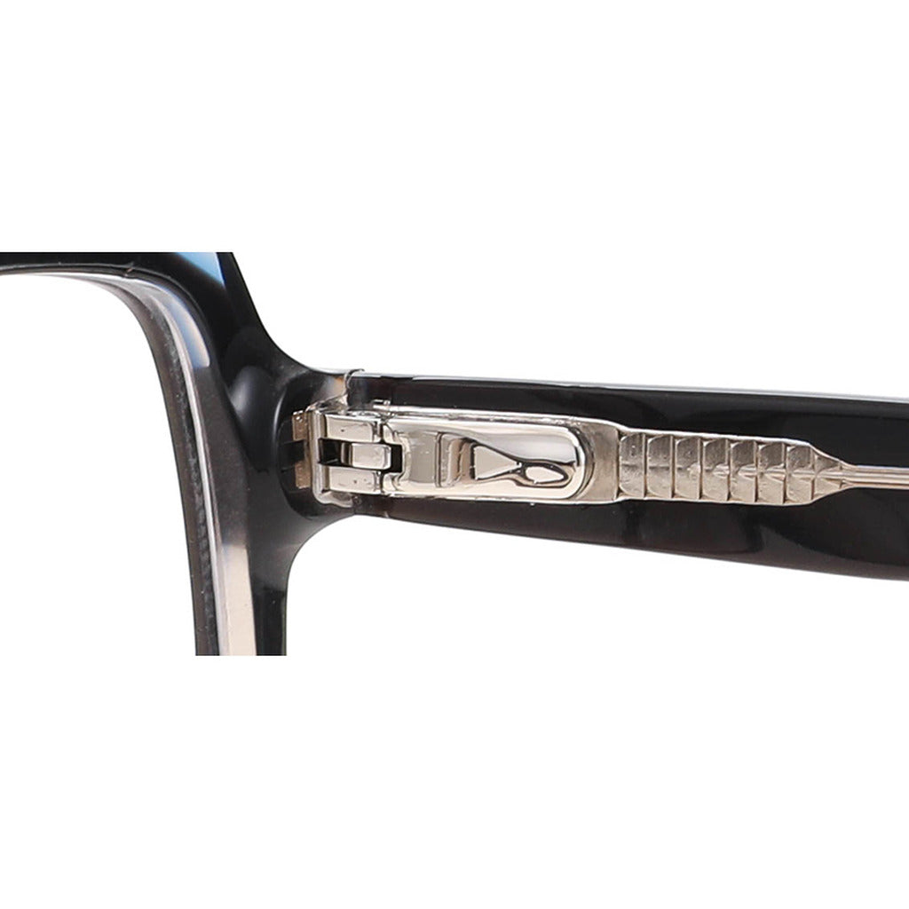 Kaia Geometric Acetate Frame in Red / Crystal Blue – temple detail – optical frame | Urban Cart Ghana
