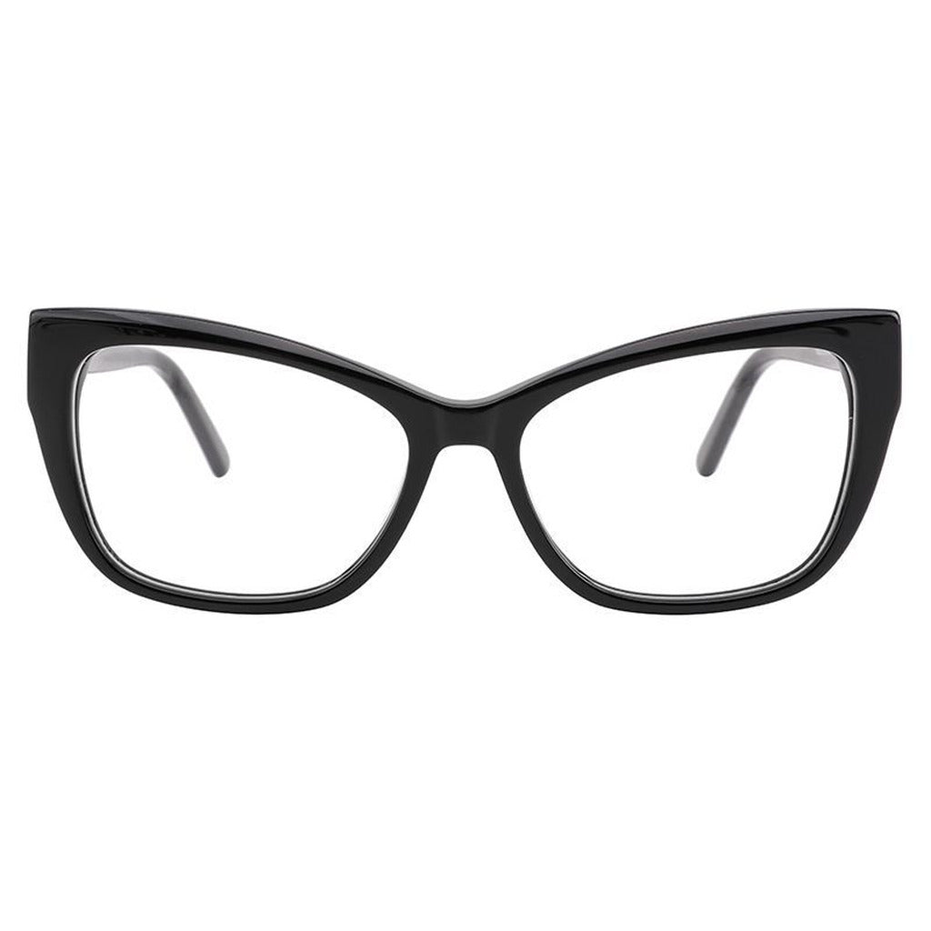 Zuri Rectangle Acetate Frame in Black – front view – optical frame | Urban Cart Ghana