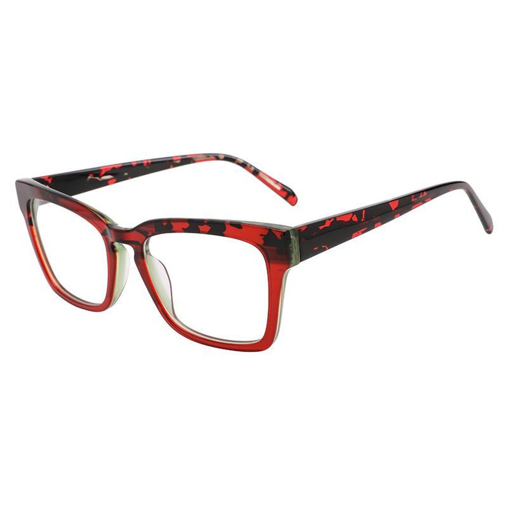 Yara Rectangle Acetate Frame in Wine Pattern / Wine Crystal – side view – optical frame | Urban Cart Ghana
