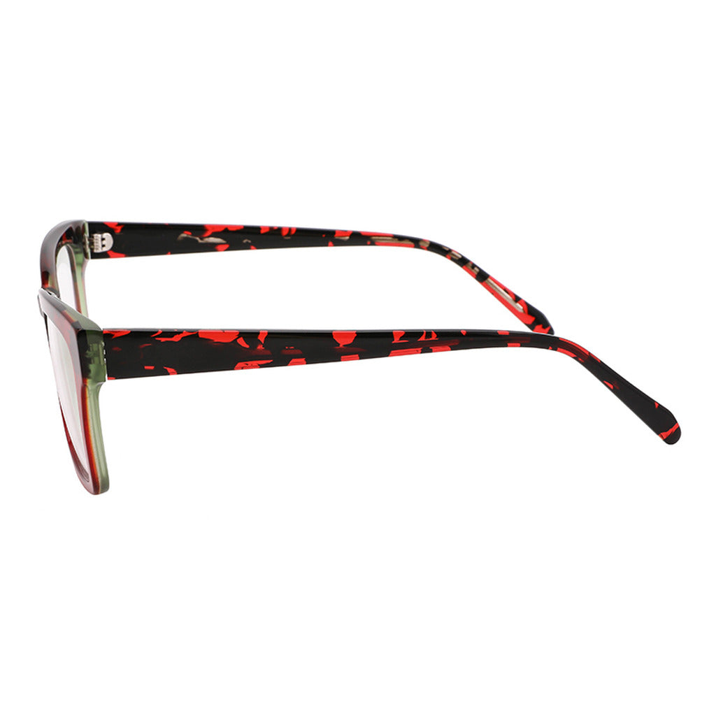 Yara Rectangle Acetate Frame in Wine Pattern / Wine Crystal – hinge detail – optical frame | Urban Cart Ghana