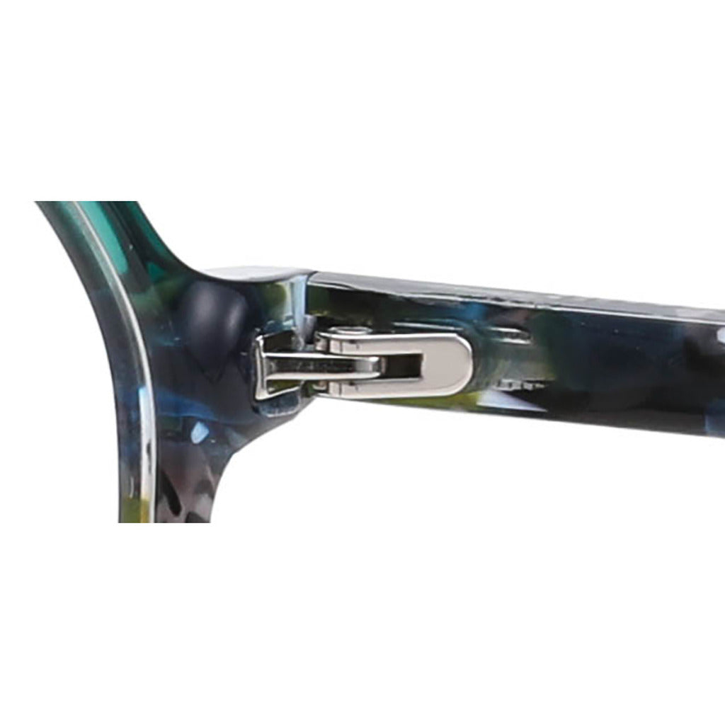 Freya Rectangle Acetate Frame in Green Pattern – hinge detail – optical frame | Urban Cart Ghana