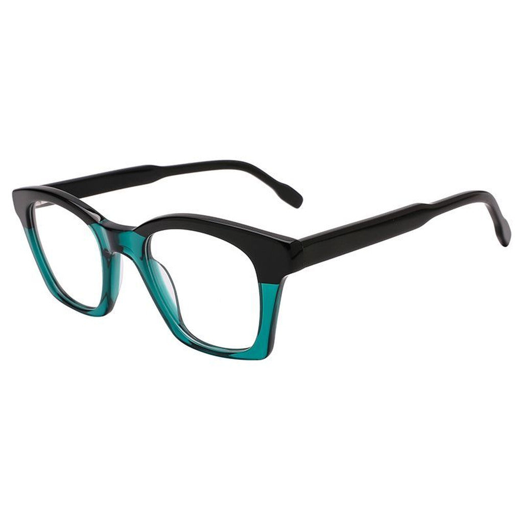 Hana Rectangle Acetate Frame in Black / Teal – side view – optical frame | Urban Cart Ghana