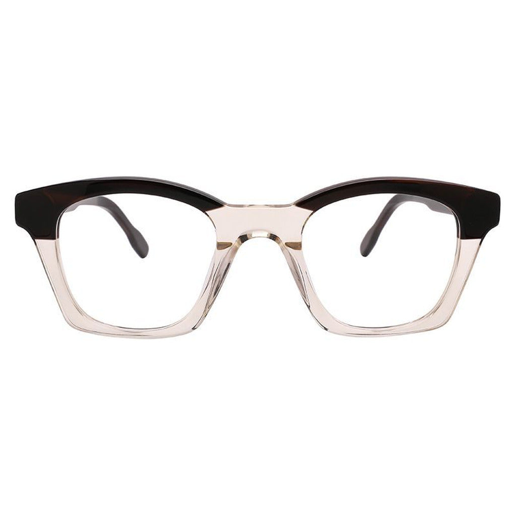 Hana Rectangle Acetate Frame in Brown / Light Beige Crystal – front view – optical frame | Urban Cart Ghana