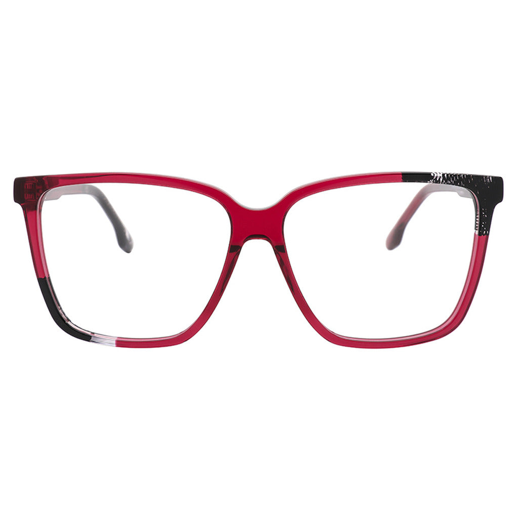 Talia Rectangle Acetate Frame in Red / Pattern – front view – optical frame | Urban Cart Ghana