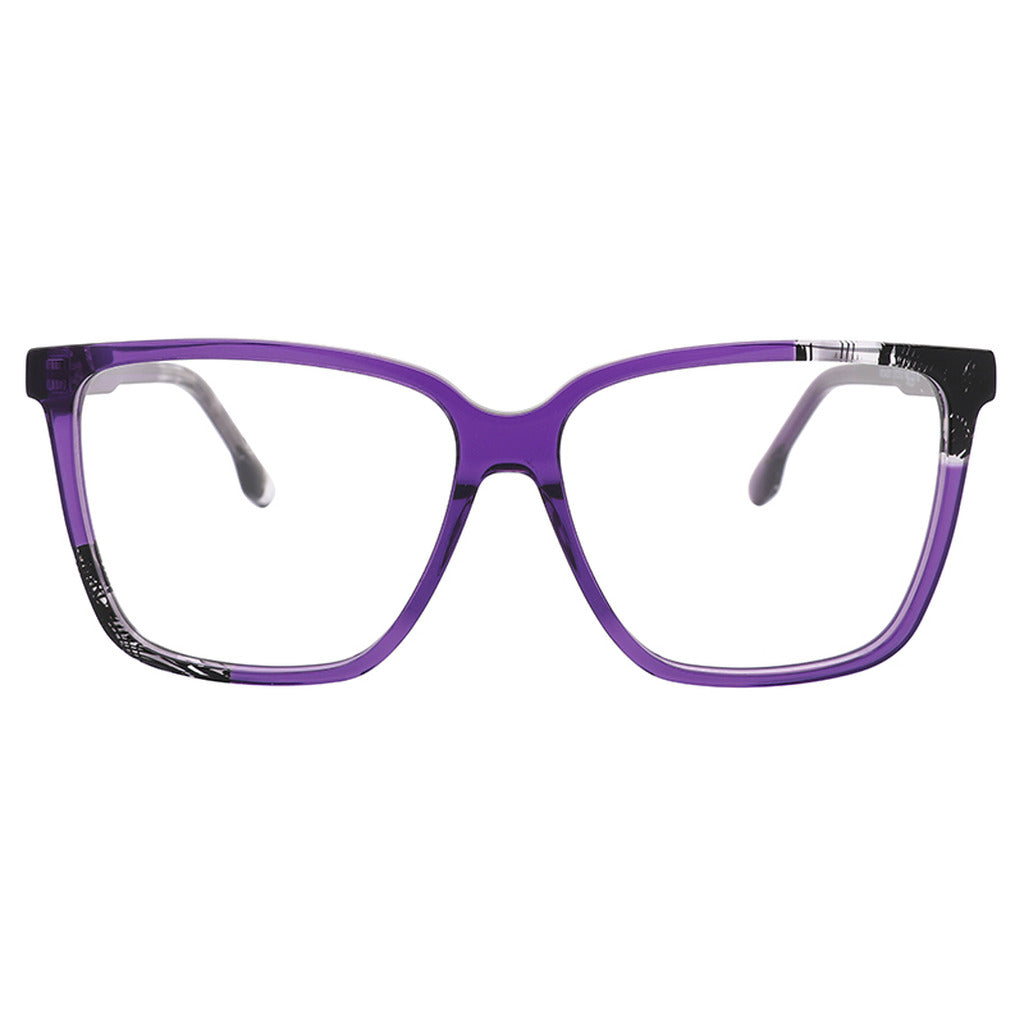 Talia Rectangle Acetate Frame in Violet / Pattern – front view – optical frame | Urban Cart Ghana